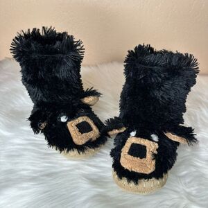 Hatley Brown Bear Slouch Slippers Size Large (11-12)